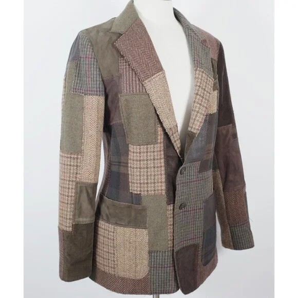 Ralph Lauren Purple Label Collection Hailey jacket blazer sz 10 patchwork $4790 - Picture 11 of 16